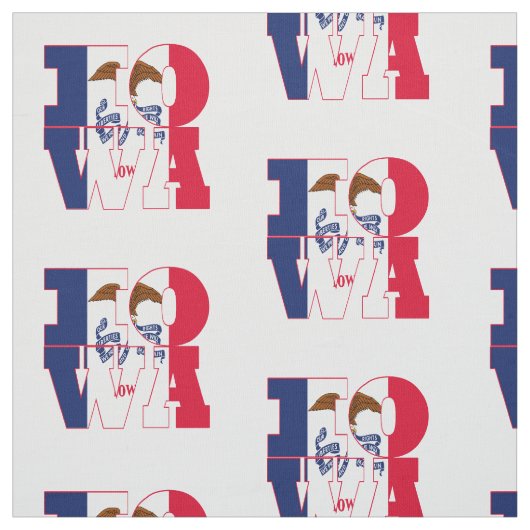 Amerikanische Staatsflagge Iowas Stoff (Muster)