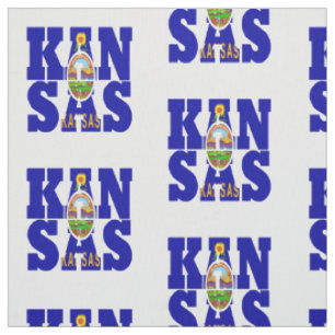 Amerikanische Staatsflagge Kansas Stoff