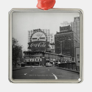 Amerikanische Stadt mit kommerziellen Silbernes Ornament