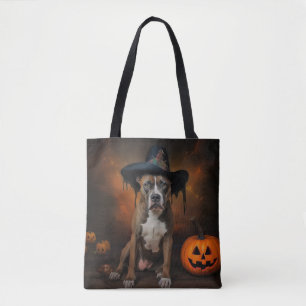 Amerikanische Staffordshire-Kürbisse Halloween Gru Tasche