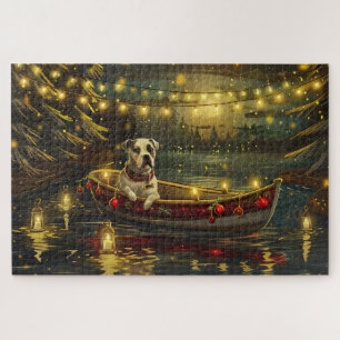 Amerikanische Staffordshire-Weihnachtsfestreise Puzzle