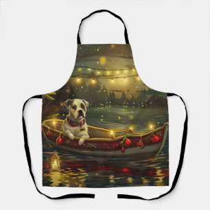 Amerikanische Staffordshire-Weihnachtsfestreise Schürze