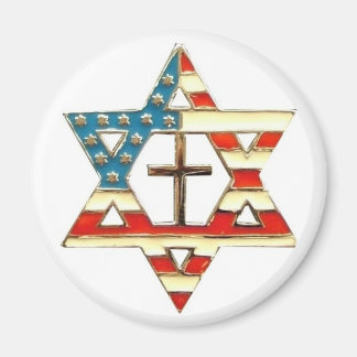 Amerikanische Star von David mit Cross Magnet