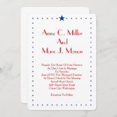 Amerikanische Stars mit Text Einladung (Vorne/Hinten)