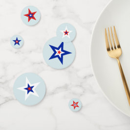 Amerikanische Sterne rot, weiß und blau dreistöcki Konfetti