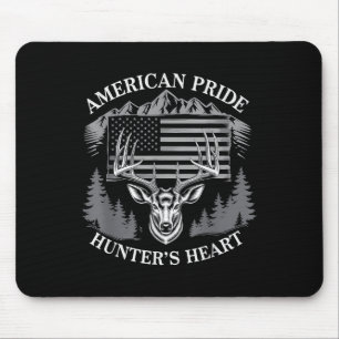 Amerikanische Stolzjäger Hirsch auf der Jagd auf d Mousepad