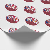 Amerikanische Störungssucher USA-Flaggen-Ikone Geschenkpapier (Ecke)