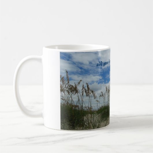 Amerikanische Strand-Sanddünen Kaffeetasse (Links)
