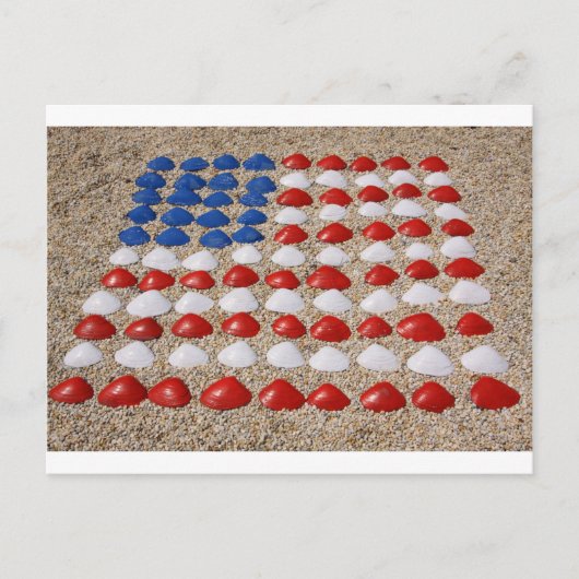 Amerikanische Strandmuscheln Postkarte (Vorderseite)