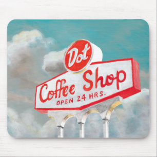 Amerikanische Straße Kaffeeschild Mousepad