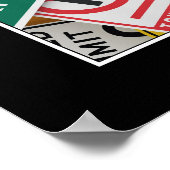 Amerikanische Straßenschilder Poster (Ecke)