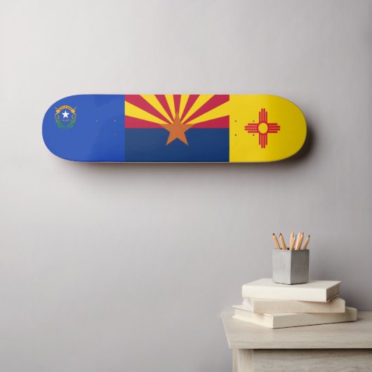 Amerikanische Südwestflaggen Skateboard (Wandkunst (Horz))