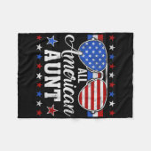 Amerikanische Tante Matching Family 4. Juli USA Pa Fleecedecke (Vorderseite (Horizontal))