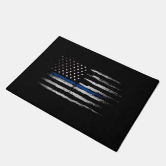 Amerikanische Thin Blue Line Flagge Fußmatte