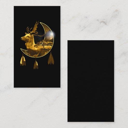 Amerikanische Tierart Crescent Deer Visitenkarte (Vorne/Hinten)