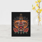 Amerikanische Tiger Tattoo Karte (Gelbe Blume)