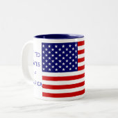 Amerikanische Ton-Kaffee-Tasse der Zweifarbige Tasse (Vorderseite Links)
