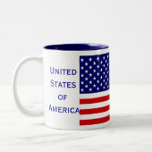 Amerikanische Ton-Kaffee-Tasse der Zweifarbige Tasse (Links)