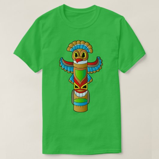 Amerikanische Totem-Polen T-Shirt (Design vorne)