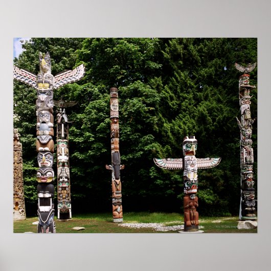 Amerikanische Totem-Stöcke, Vancouver, Brite Poster (Vorne)