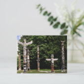 Amerikanische Totem-Stöcke, Vancouver, Brite Postkarte (Stehend Vorderseite)