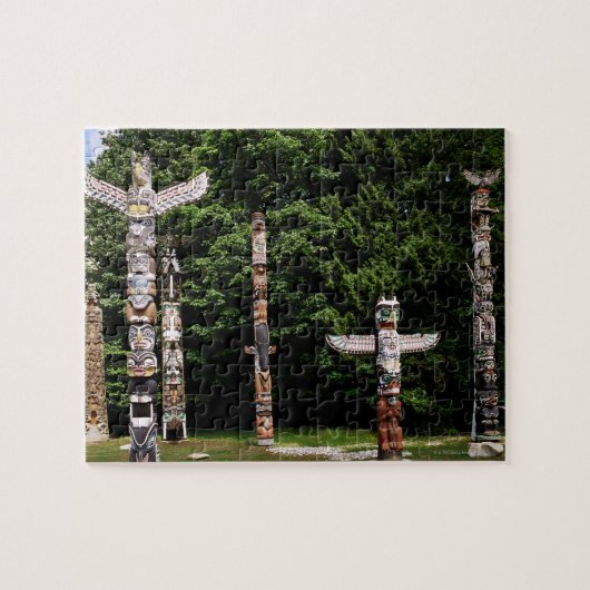 Amerikanische Totem-Stöcke, Vancouver, Brite Puzzle (Horizontal)