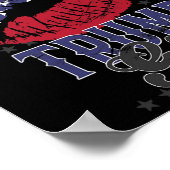 Amerikanische Trump-Girl-USA-Flag-Lips-Abstimmung Poster (Ecke)