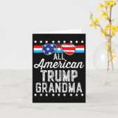 Amerikanische Trump-Oma-amerikanische Fahne Sungle Karte (Gelbe Blume)