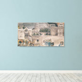 amerikanische Truppen unter General Doniphan Leinwanddruck (Insitu (Holzboden))