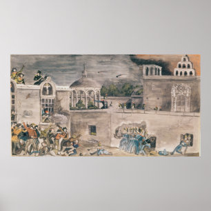 Amerikanische Truppen unter General Doniphan Poster