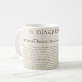 Amerikanische Unabhängigkeitserklärung 4. Juli Kaffeetasse (Vorderseite Links)