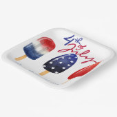 Amerikanische Unabhängigkeitstag - 4. Juli Chill m Pappteller (Gewinkelt)