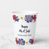 Amerikanische Unabhängigkeitstag 4. Roter weißer R Pappbecher (Rückseite)