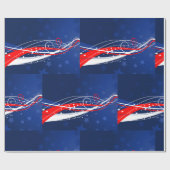 Amerikanische Unabhängigkeitstag Abstrakt Geschenkpapier (Flach)