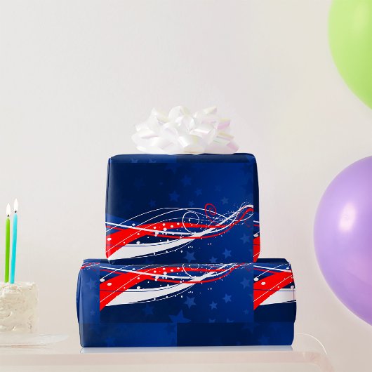 Amerikanische Unabhängigkeitstag Abstrakt Geschenkpapier