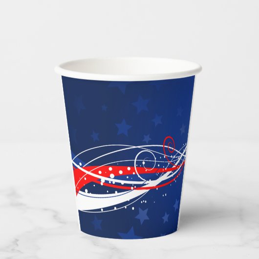 Amerikanische Unabhängigkeitstag Abstrakt Pappbecher (Vorderseite)