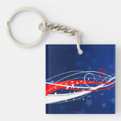 Amerikanische Unabhängigkeitstag Abstrakt Schlüsselanhänger (Vorderseite)