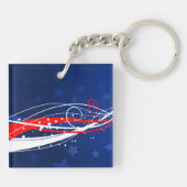 Amerikanische Unabhängigkeitstag Abstrakt Schlüsselanhänger (Rückseite)