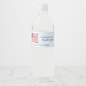 Amerikanische Unabhängigkeitstag America Flag Cust Wasserflaschenetikett (Vorderseite)