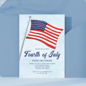 Amerikanische Unabhängigkeitstag American Flag Cus Einladung