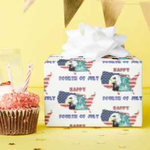 Amerikanische Unabhängigkeitstag American Freedom  Geschenkpapier