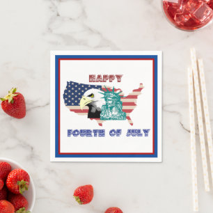 Amerikanische Unabhängigkeitstag American Freedom Serviette
