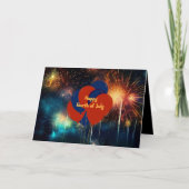 Amerikanische Unabhängigkeitstag-Balloons und Feue Karte (Vorderseite)