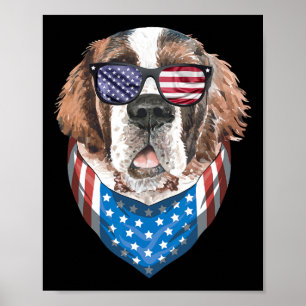 Amerikanische Unabhängigkeitstag Bernard American  Poster