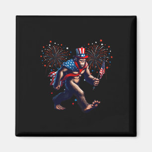 Amerikanische Unabhängigkeitstag Bigfoot American  Magnet