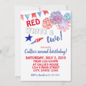 Amerikanische Unabhängigkeitstag Birthday Einladung (Vorderseite)