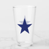 Amerikanische Unabhängigkeitstag blauer patriotisc Glas (Rückseite)