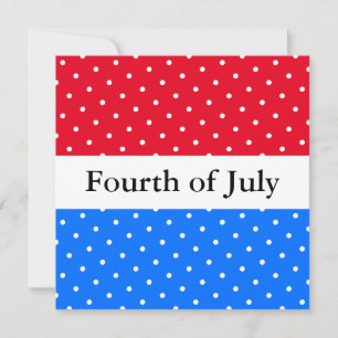 Amerikanische Unabhängigkeitstag Bright Blue Red W Feiertagskarte