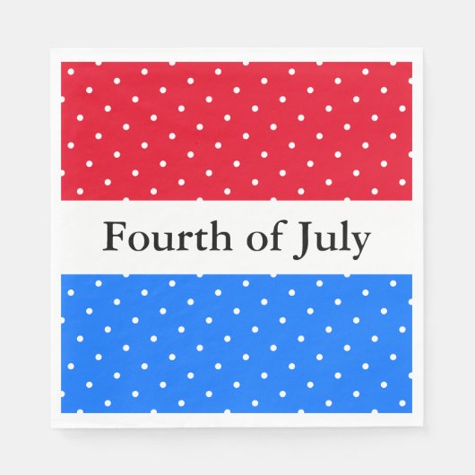 Amerikanische Unabhängigkeitstag Bright Red White Serviette (Vorderseite)