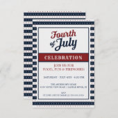 Amerikanische Unabhängigkeitstag Celebration Stars Einladung (Vorne/Hinten)